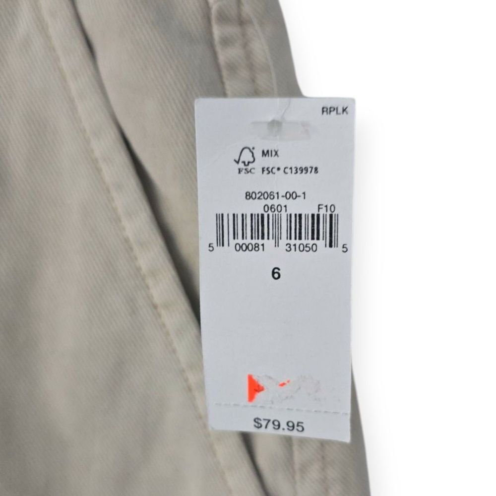 NWT GAP Jeans Womens 6 90s Loose Kahki Beige Straight Leg Baggy Stretch Cotton - Picture 3 of 4